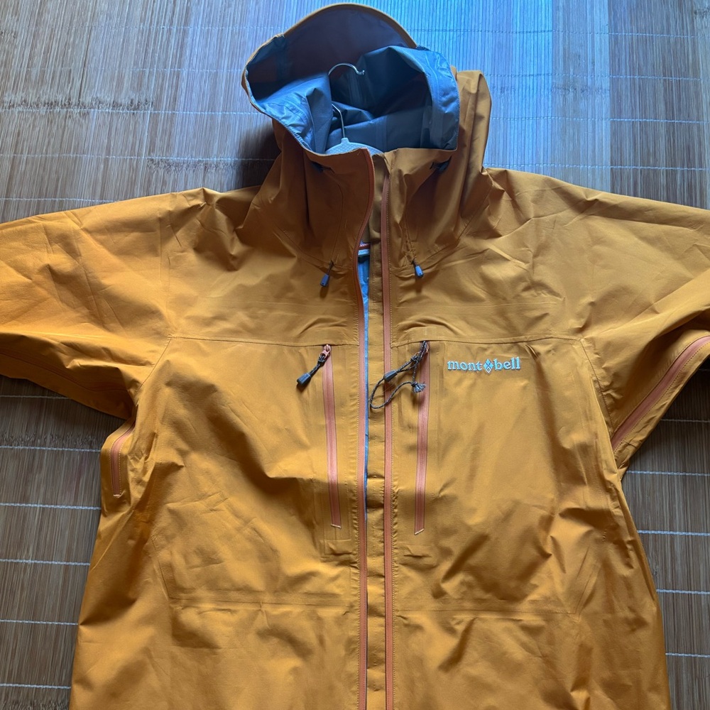 Montbell Women's Waterproof Hooded Ski Jacket - Mustard